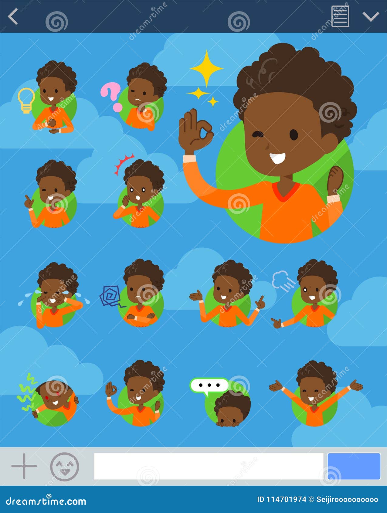 Perm Hair Boy Sns Stock Illustrations 3 Perm Hair Boy Sns Stock