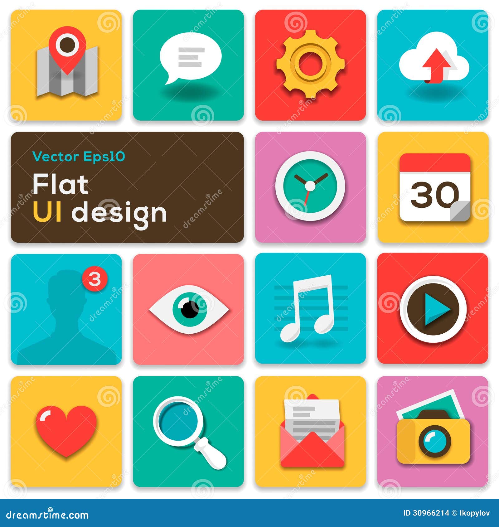 flat ui  trend set icons