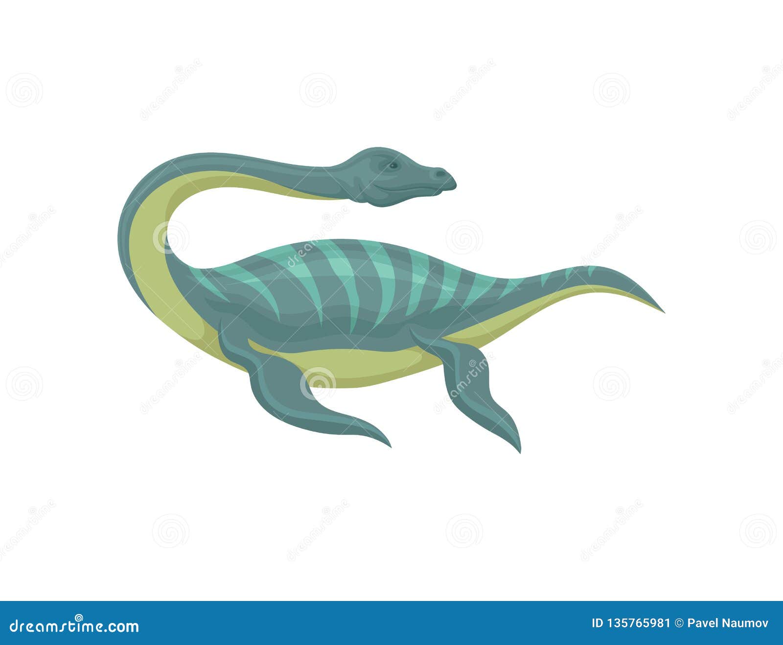 Flat Vector Design of Mauisaurus. Sea Monster with Long Neck and Tail. Marine  Animal. Prehistoric Underwater Creature Stock Vector - Illustration of  cartoon, isolated: 135765981