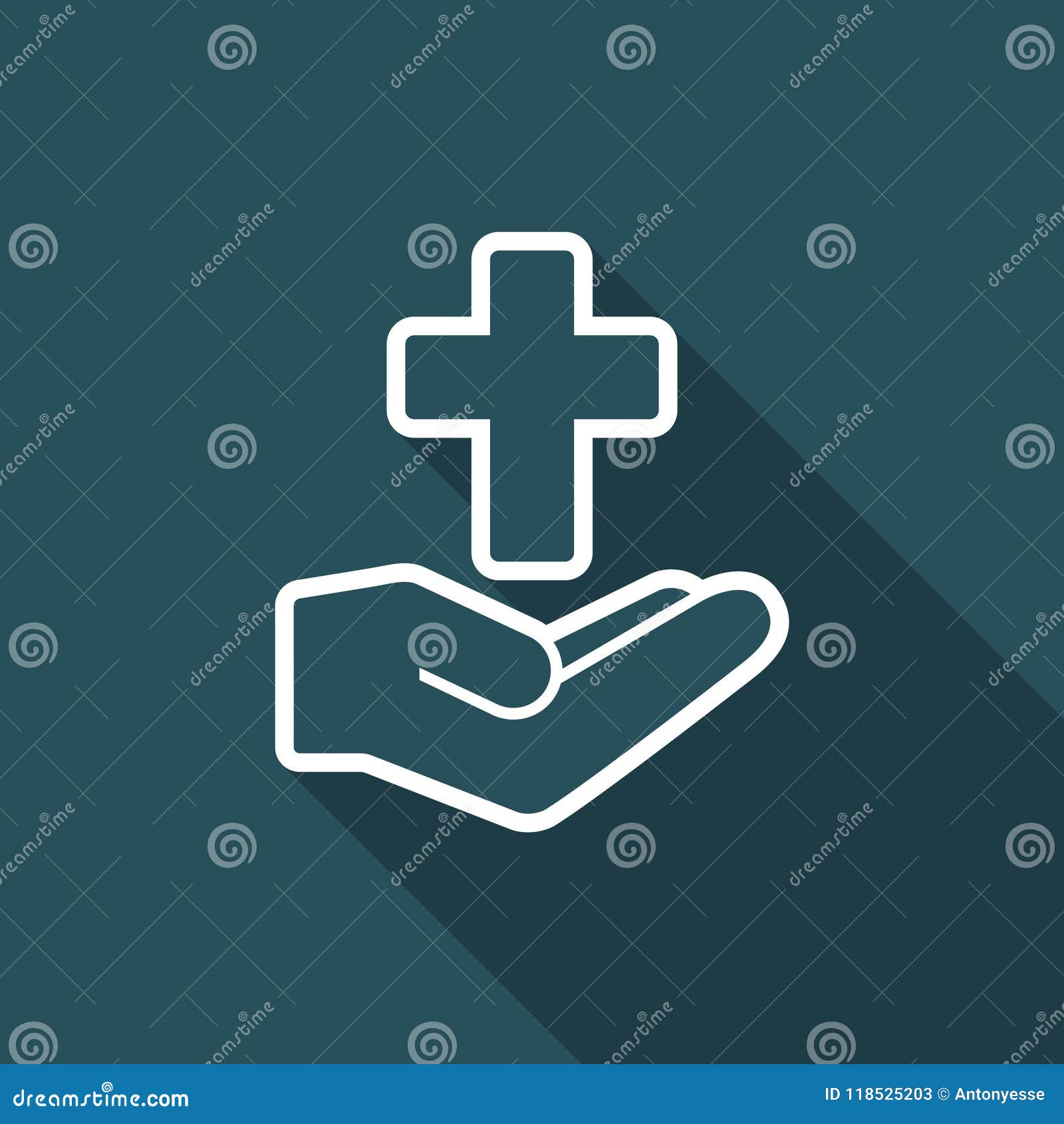 religious services concept - minimal flat icon