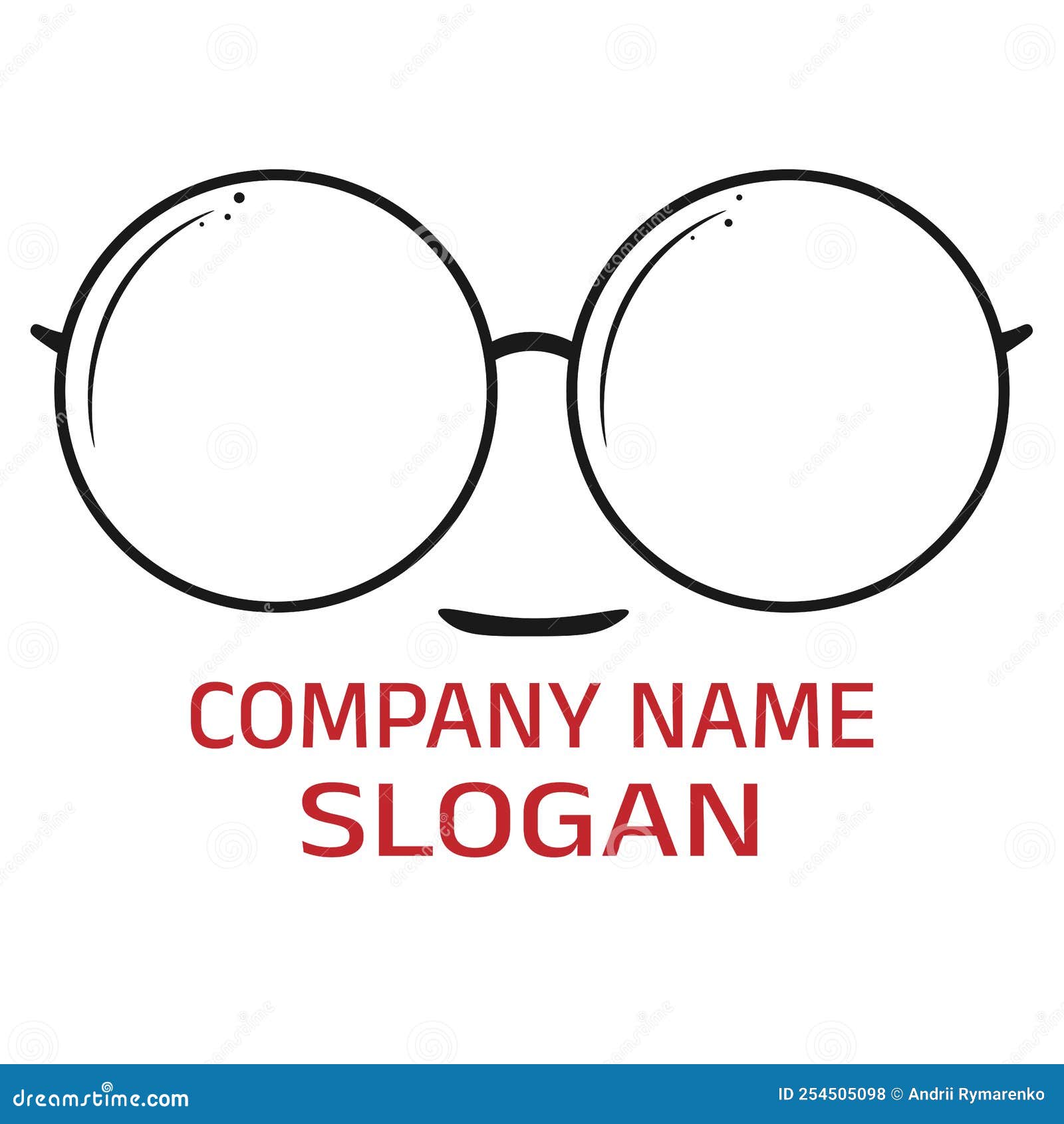 Flat Vector Glasses Logo and Symbol Template Design Element Illustration Stock Vector
