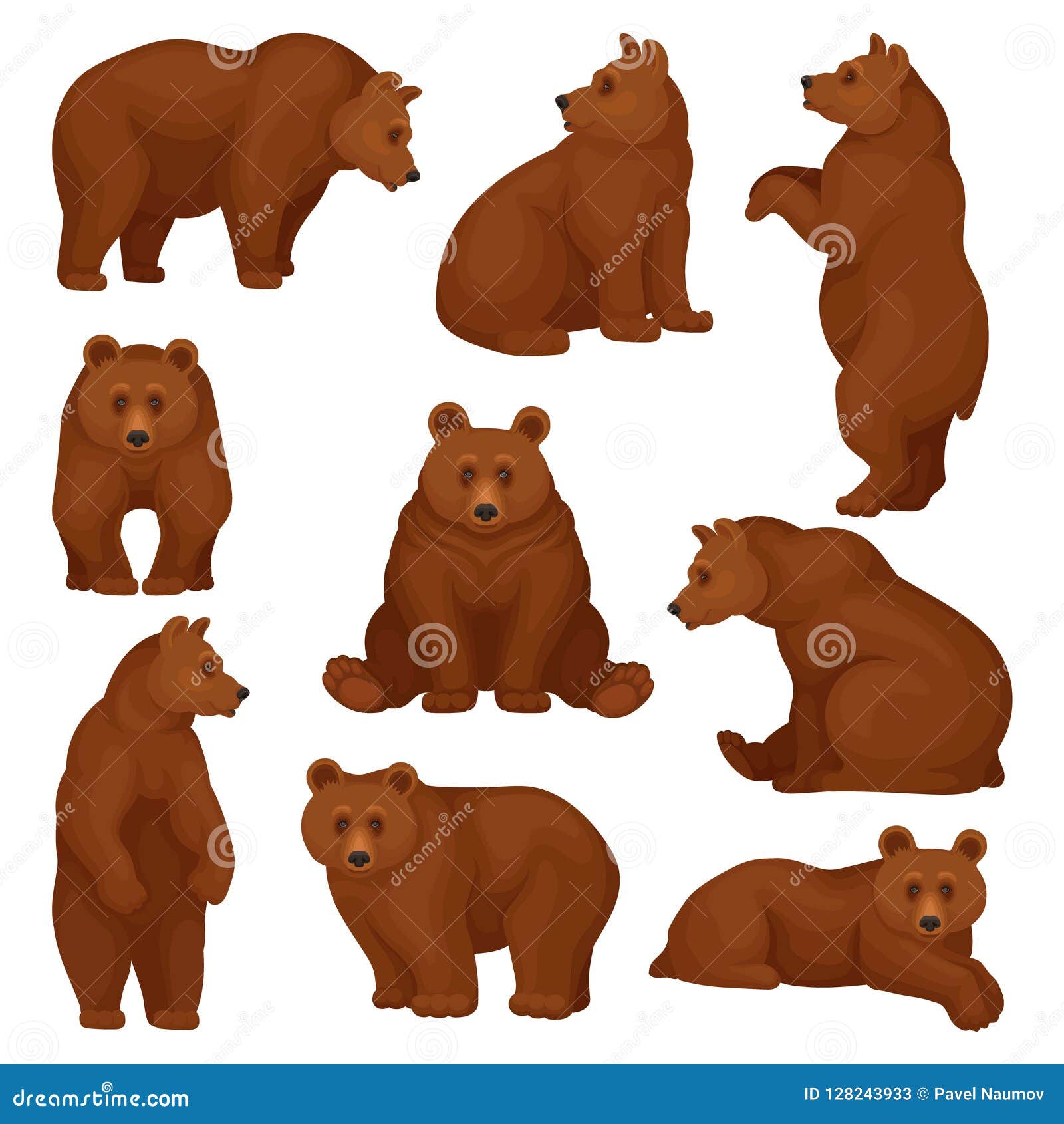Brown Bears Wildlife Funny Large Poster Art Print in multiple sizes