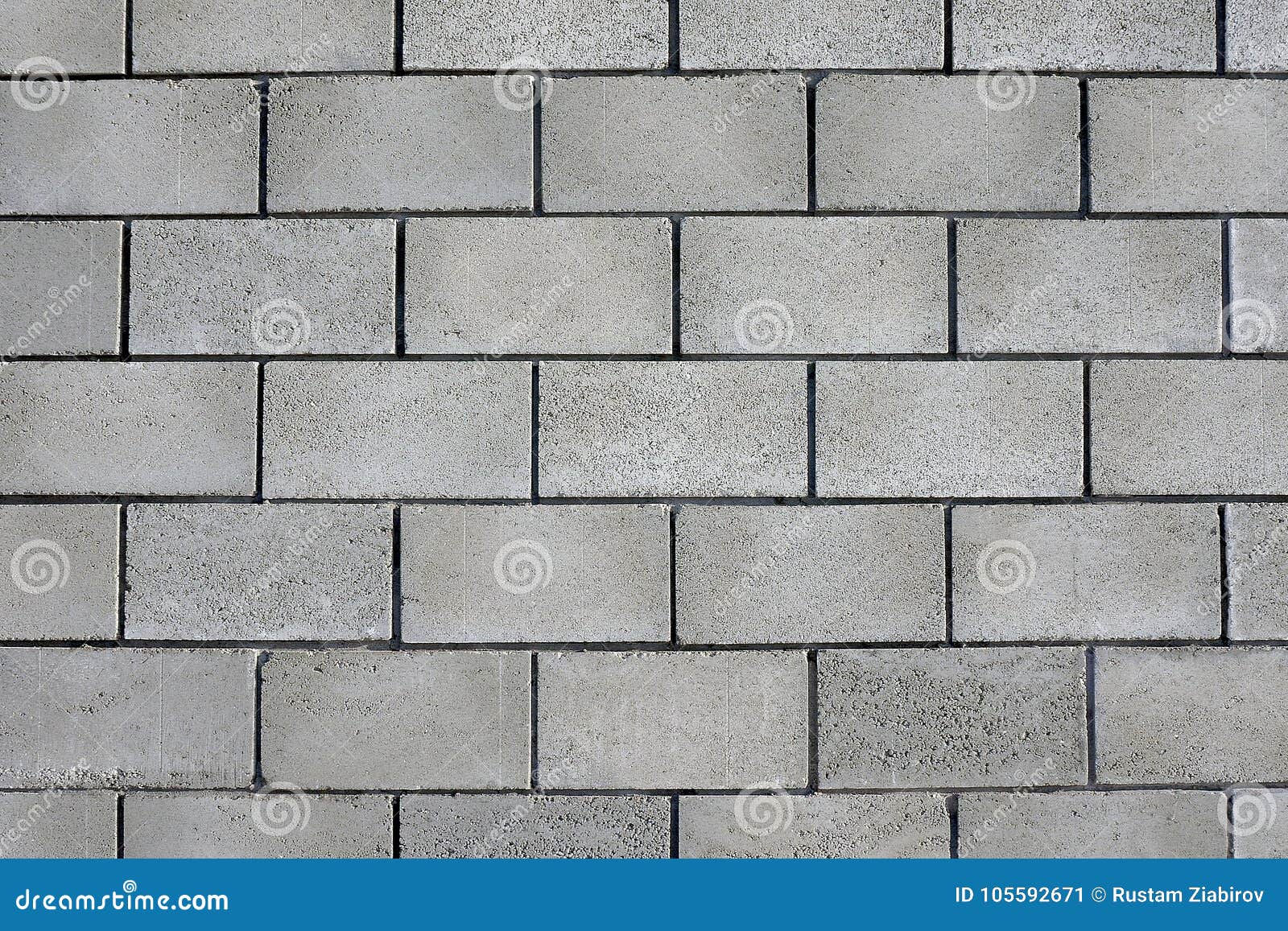 Wall of Rectangular Concrete Blocks Stock Image Image of seam, dark