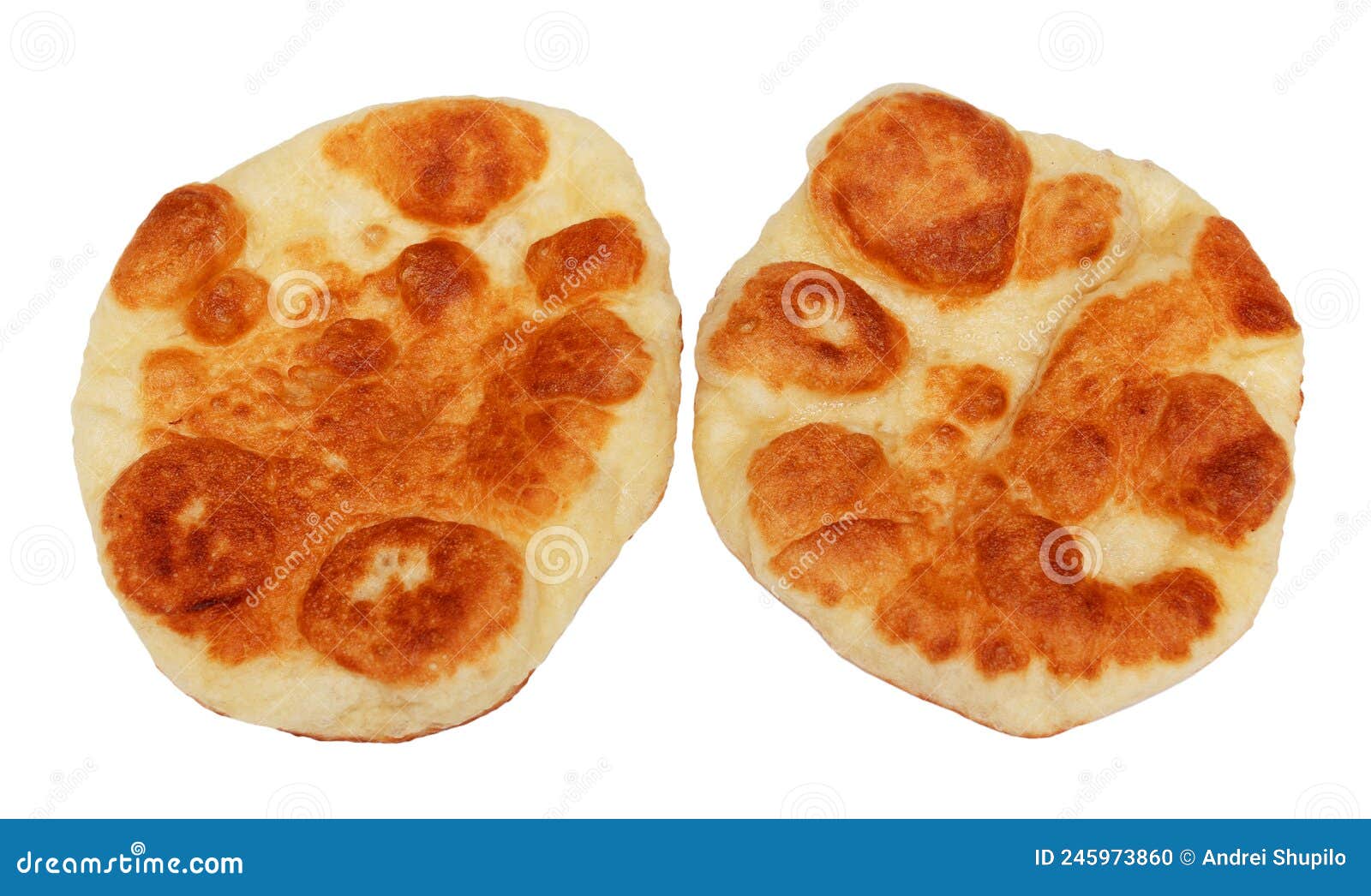 Flatbread Fried in Oil Isolated on White Stock Photo Image of white
