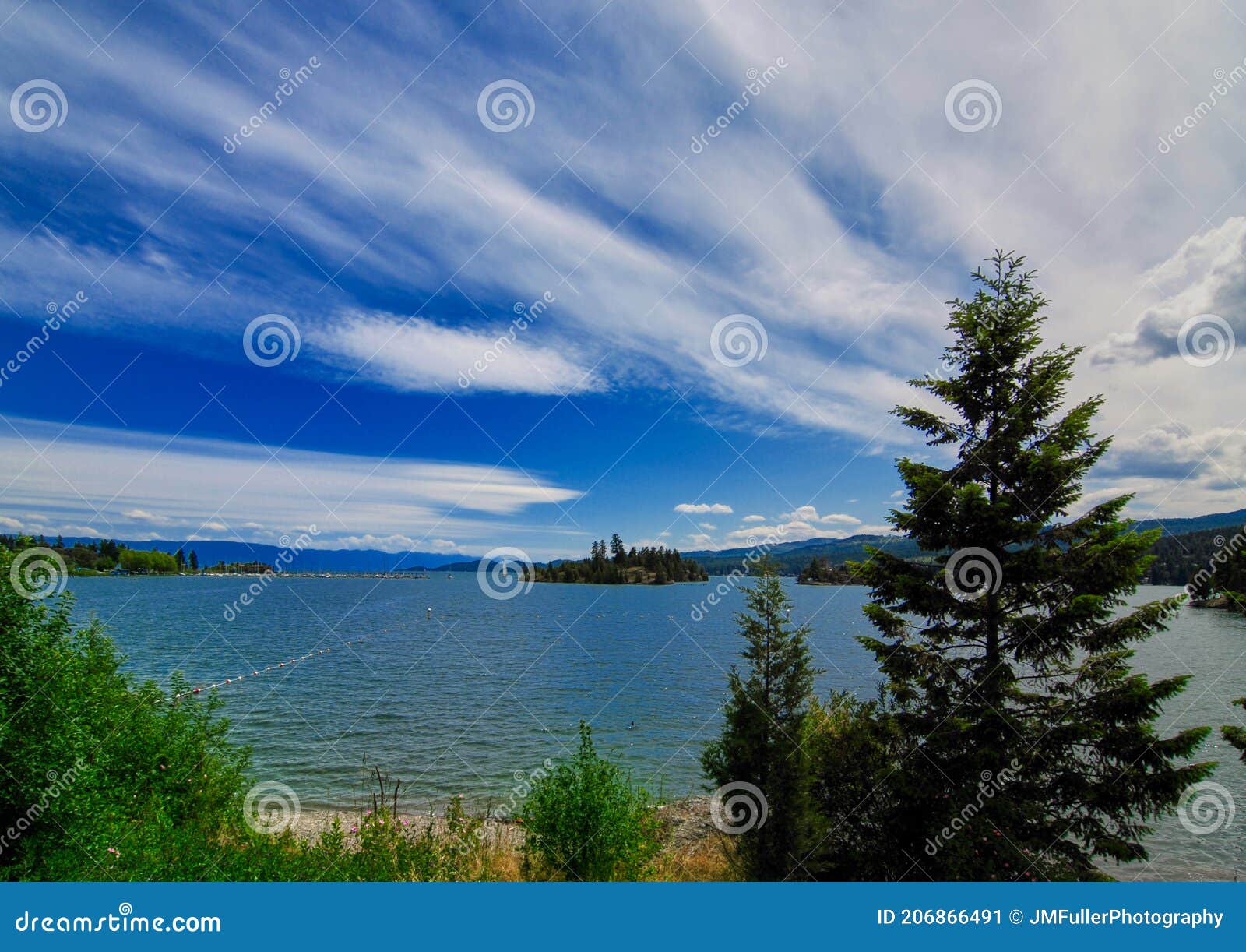 clouds over flathead lake near kalispell, montana