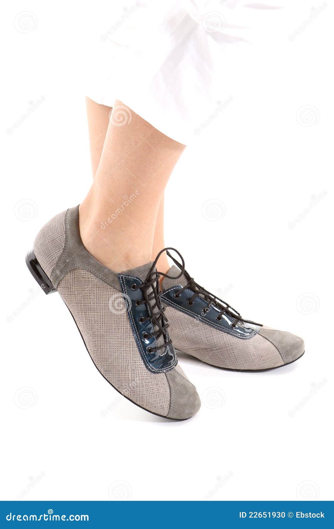 Flats stock photo. Image of shoe, footwear, grey, coton 22651930
