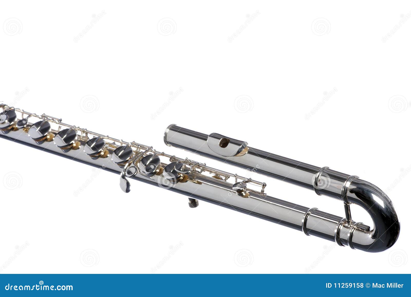 Flauta Baixa Isolada No Branco Foto de Stock Imagem de horizontal