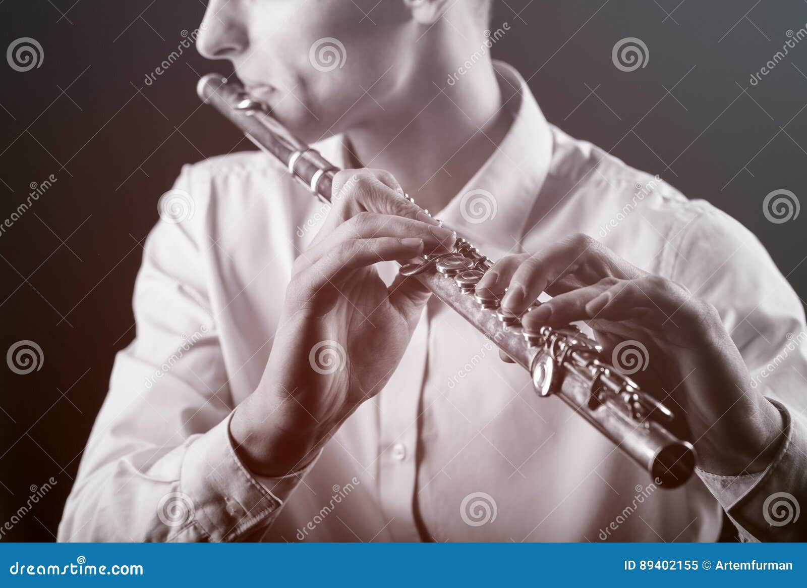 Flautist stock image. Image of chord, musician, flautist 89402155