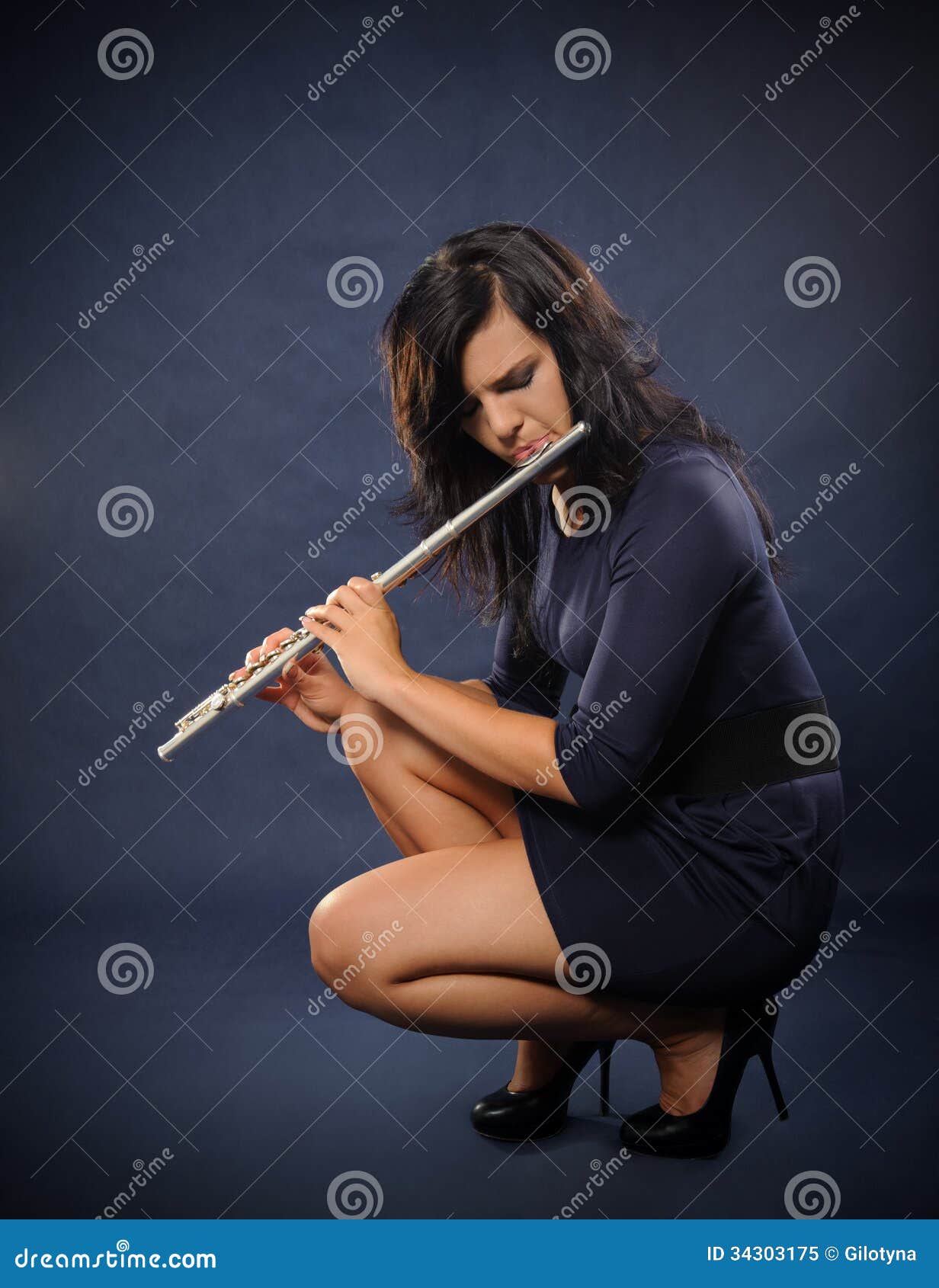 Flautista immagine stock. Immagine di impari, argento 34303175