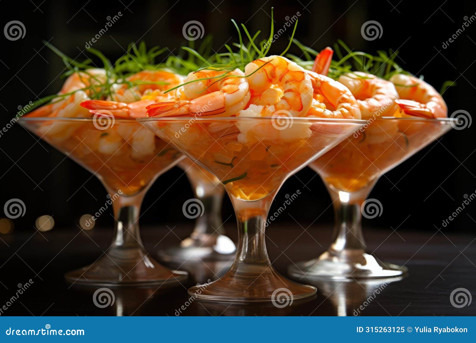 flavorful shrimp spicy appetizer cocktail. generate ai