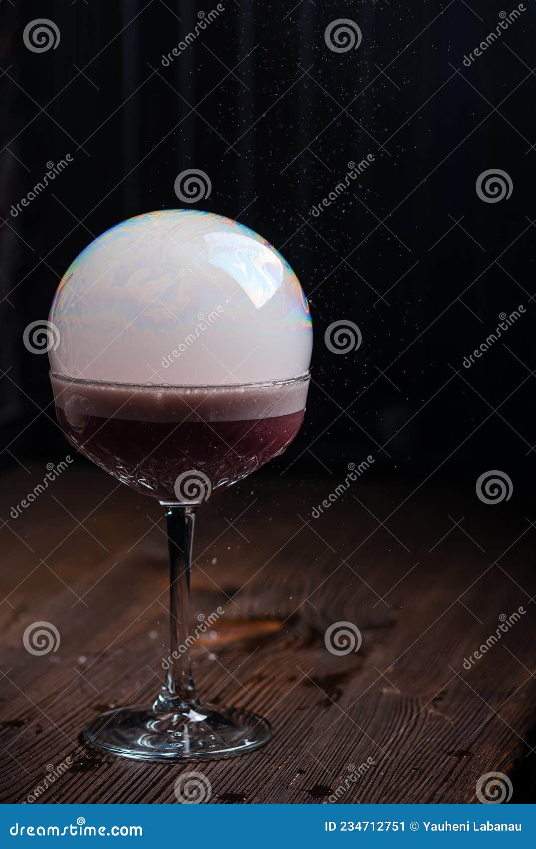 Flavour Blaster Clover Club Cocktail in the Smoke Stock Image - Image of  black, petal: 234712751