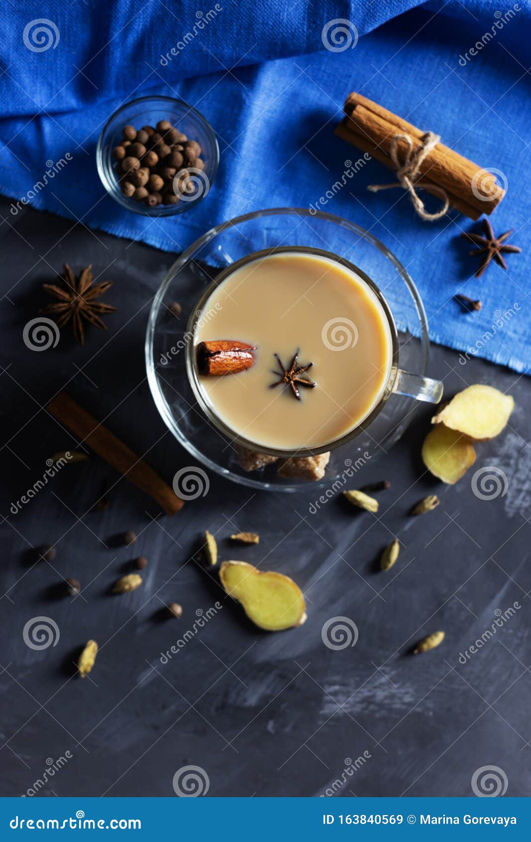 Flavoured Masala Indian Tea Made by Brewing Black Tea with Milk ...