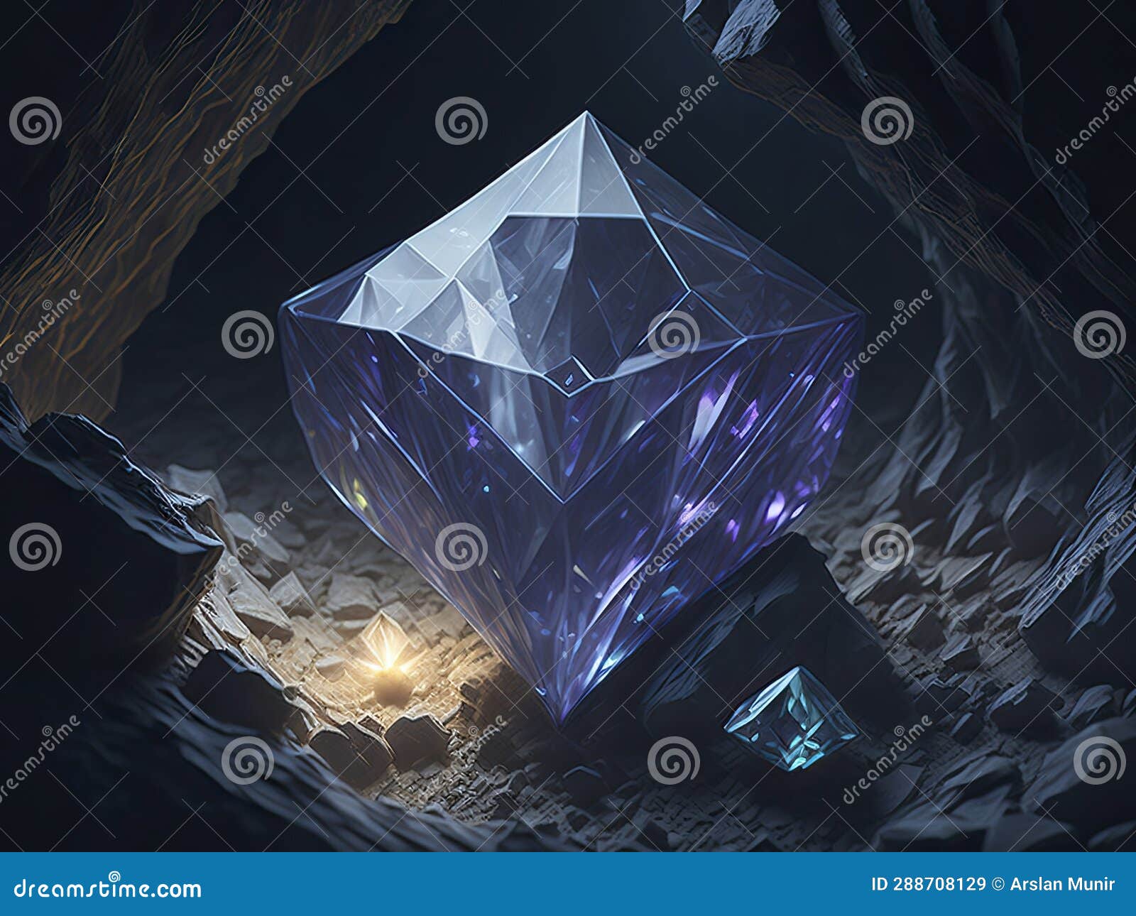 A Flawless Diamond, Capturing Its Brilliance in Words Stock