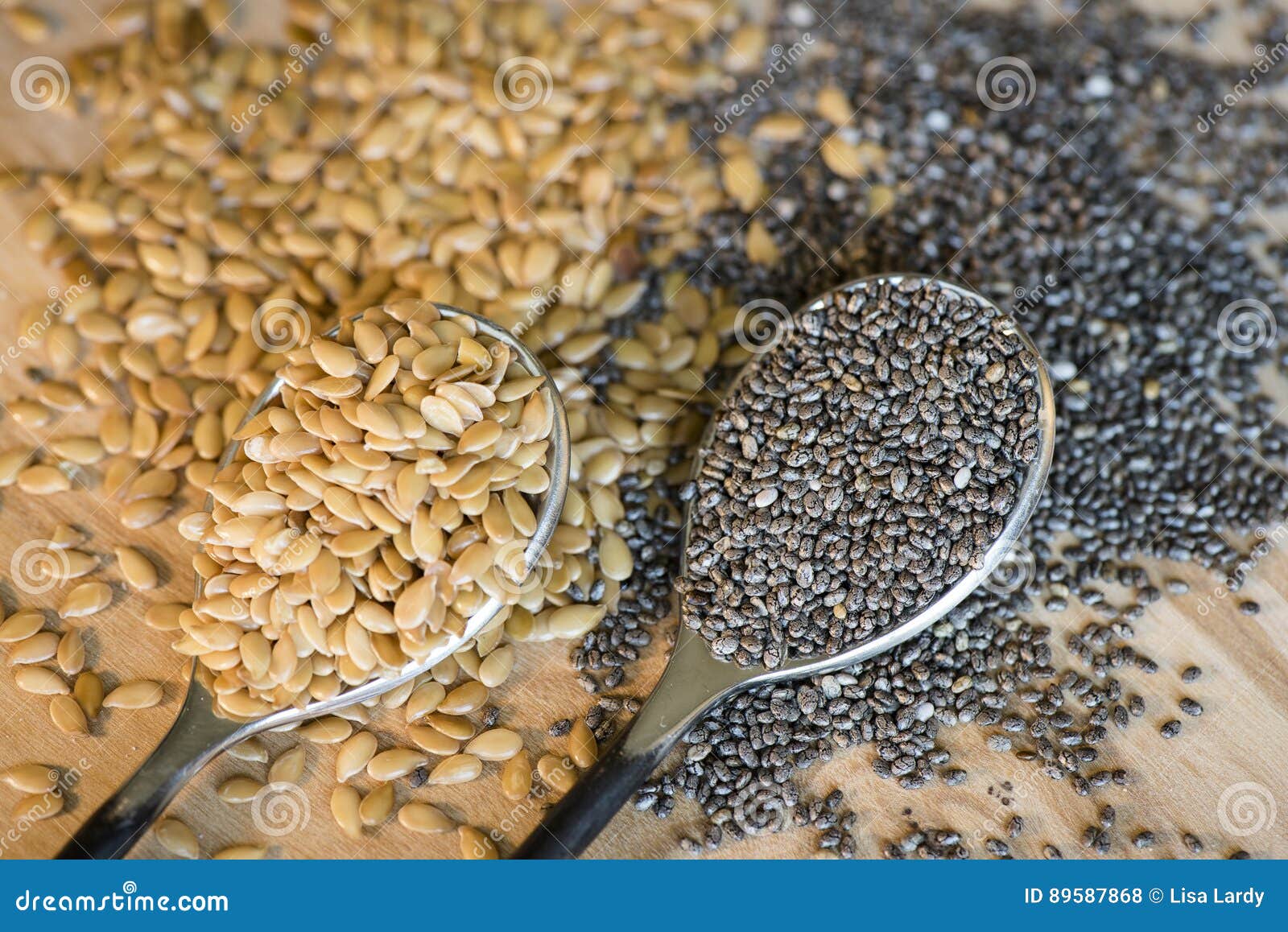 Flax and chia seeds stock photo. Image of healthy, spilling 89587868
