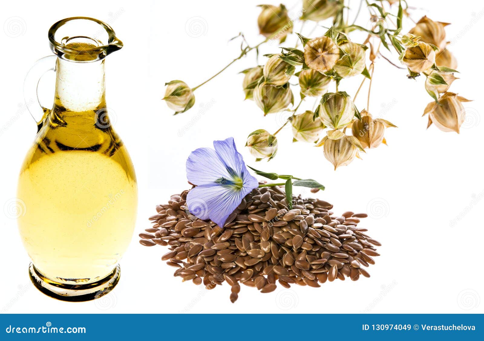 Flax Oil and Flax Seed, Linseed Close Up Stock Image Image of common, color 130974049
