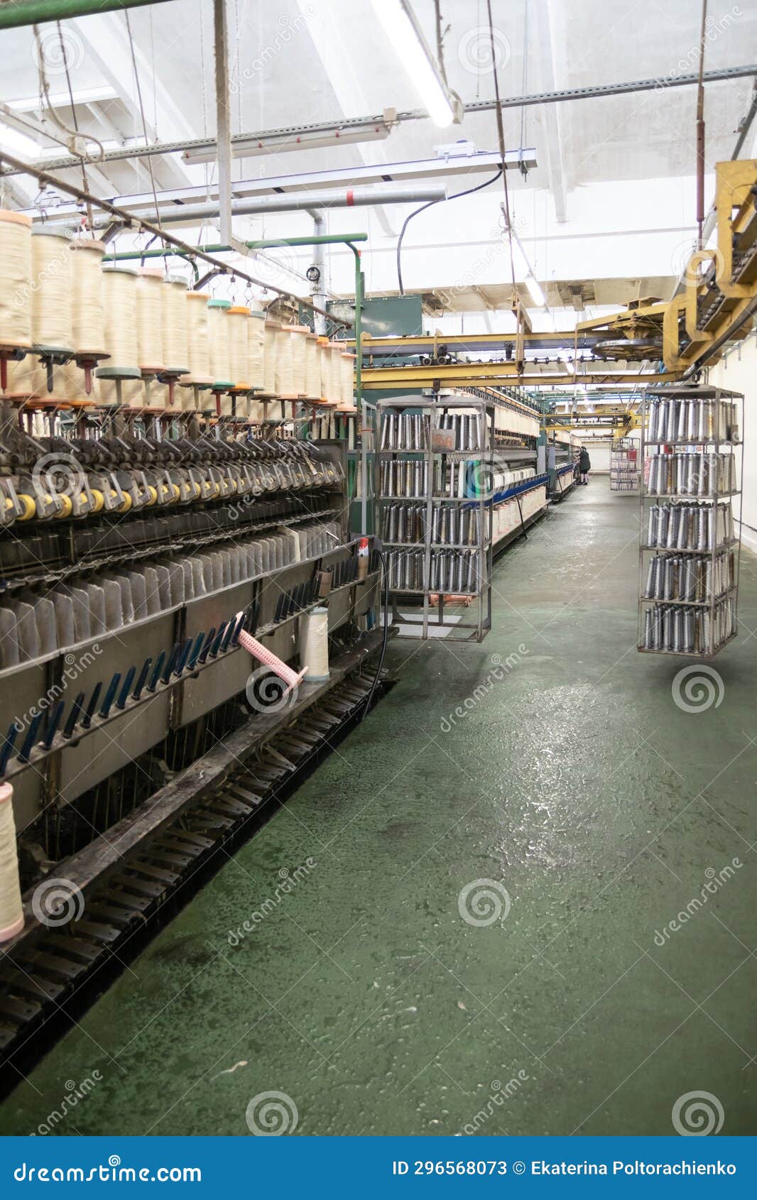 Flax Processing Plant, Fabric Production. Flax is Produced at
