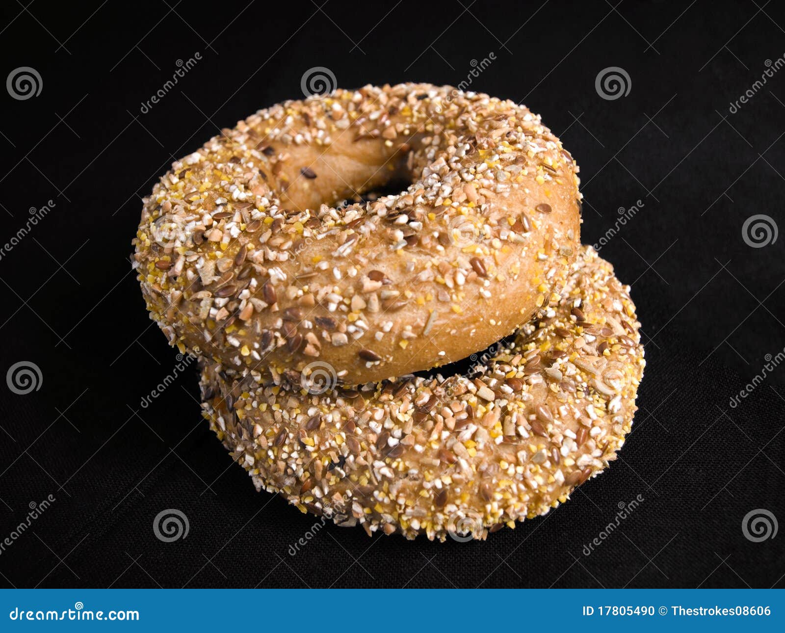 Flaxseed Bagels stock photo. Image of bread, fresh, grain 17805490