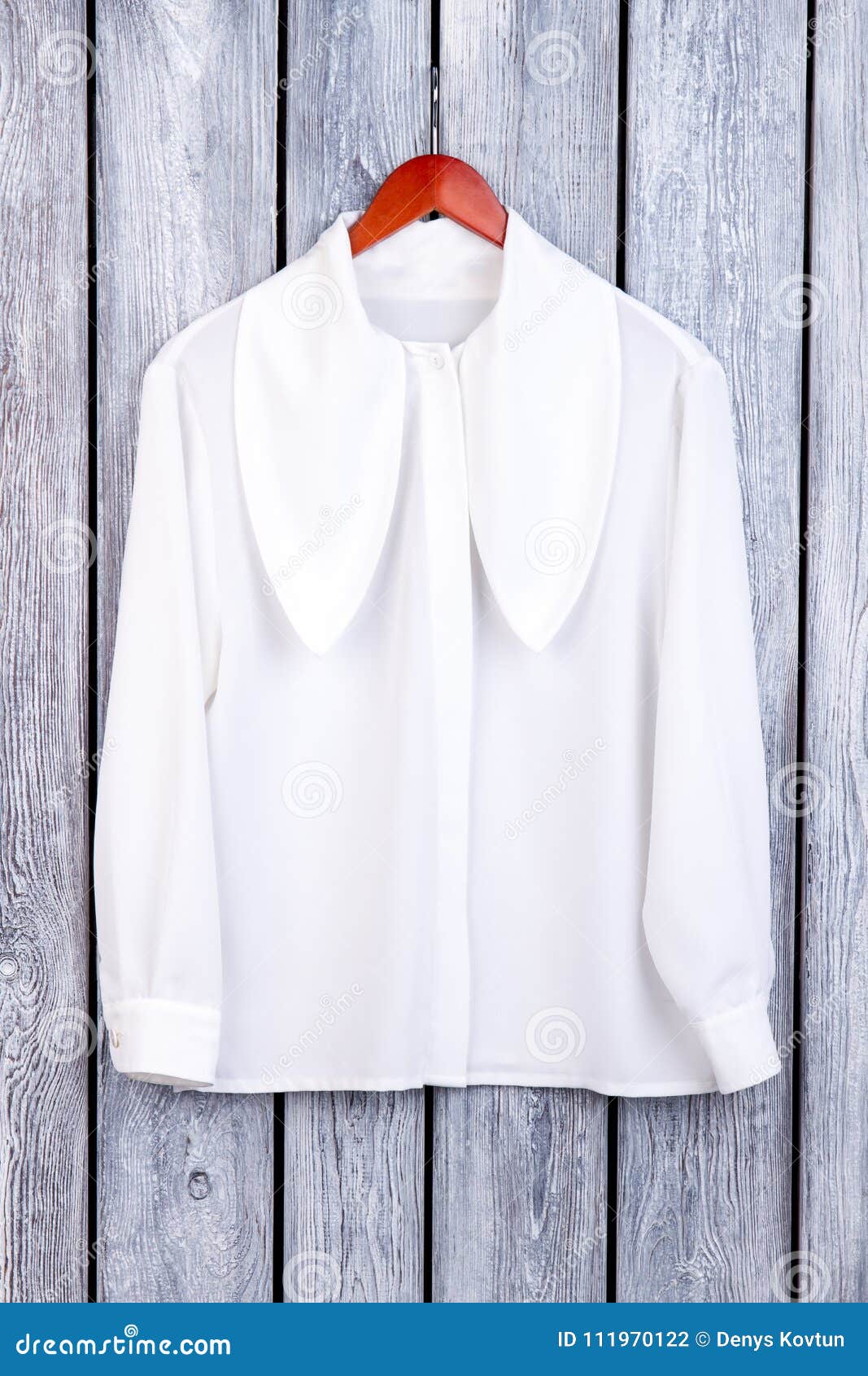 Flay Lay White Blouse with Collar. Stock Photo - Image of classy, model ...