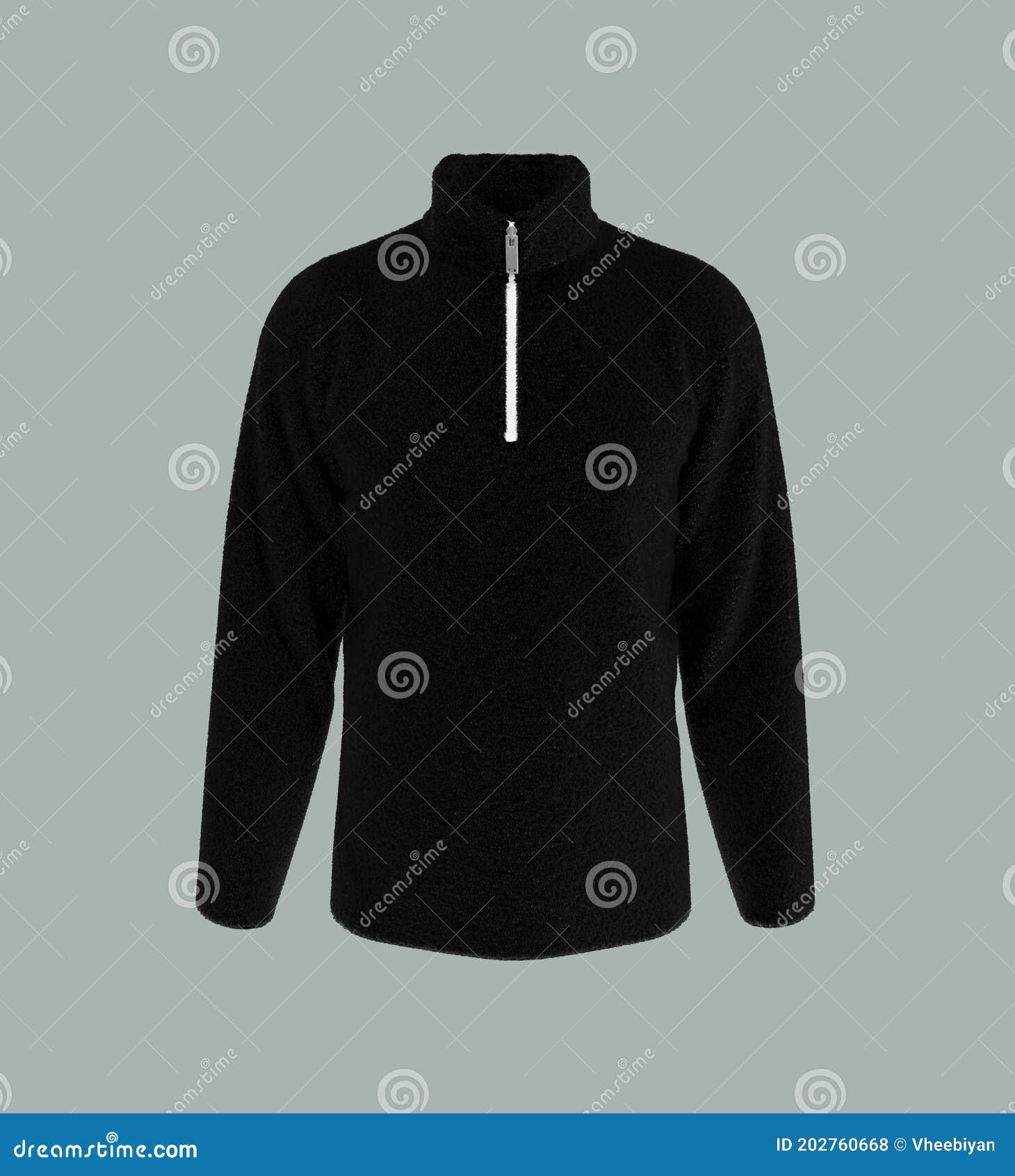 Download Fleece Tracksuit Top Jacket With Half Zip Design Stock ...
