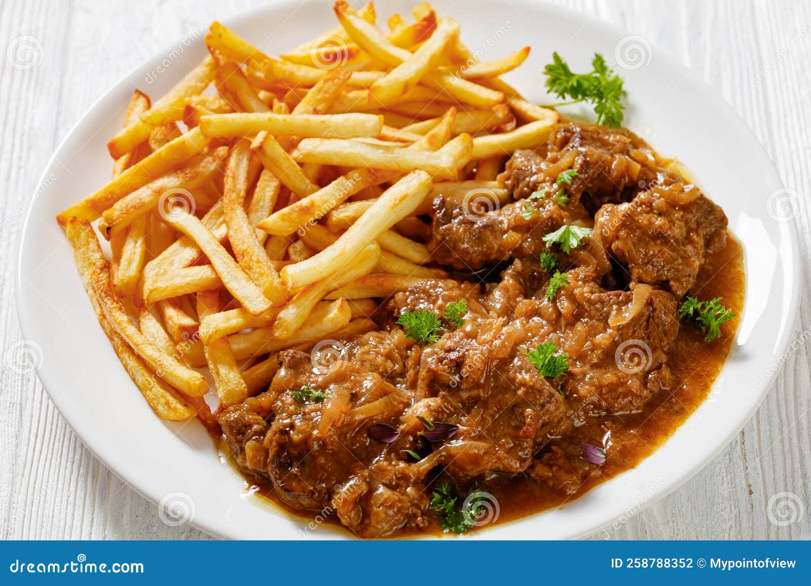 Flemish Stew Carbonnade Beef Stew With Fries Stock Photo Image Of flemish-stew-carbonnade-beef-stew-with-fries-stock-photo-image-of