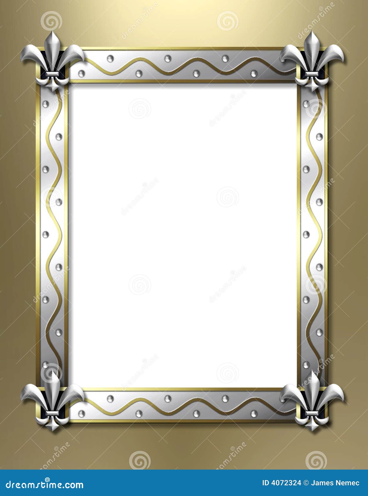 Fleur de lis frame stock illustration. Illustration of floral - 4072324