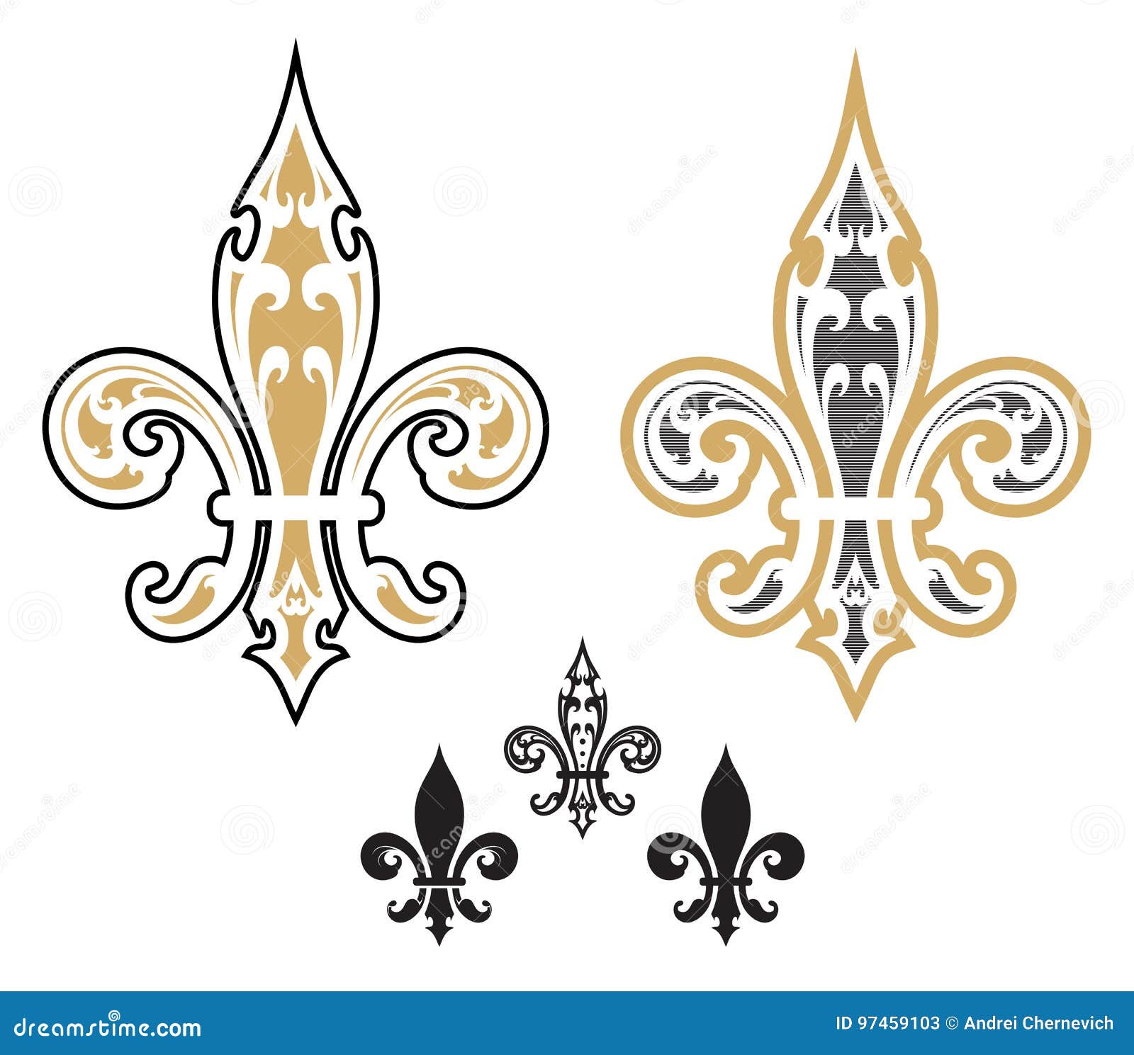 Fleur De Lis - French Symbol Design, French Heralry Stock Vector ...