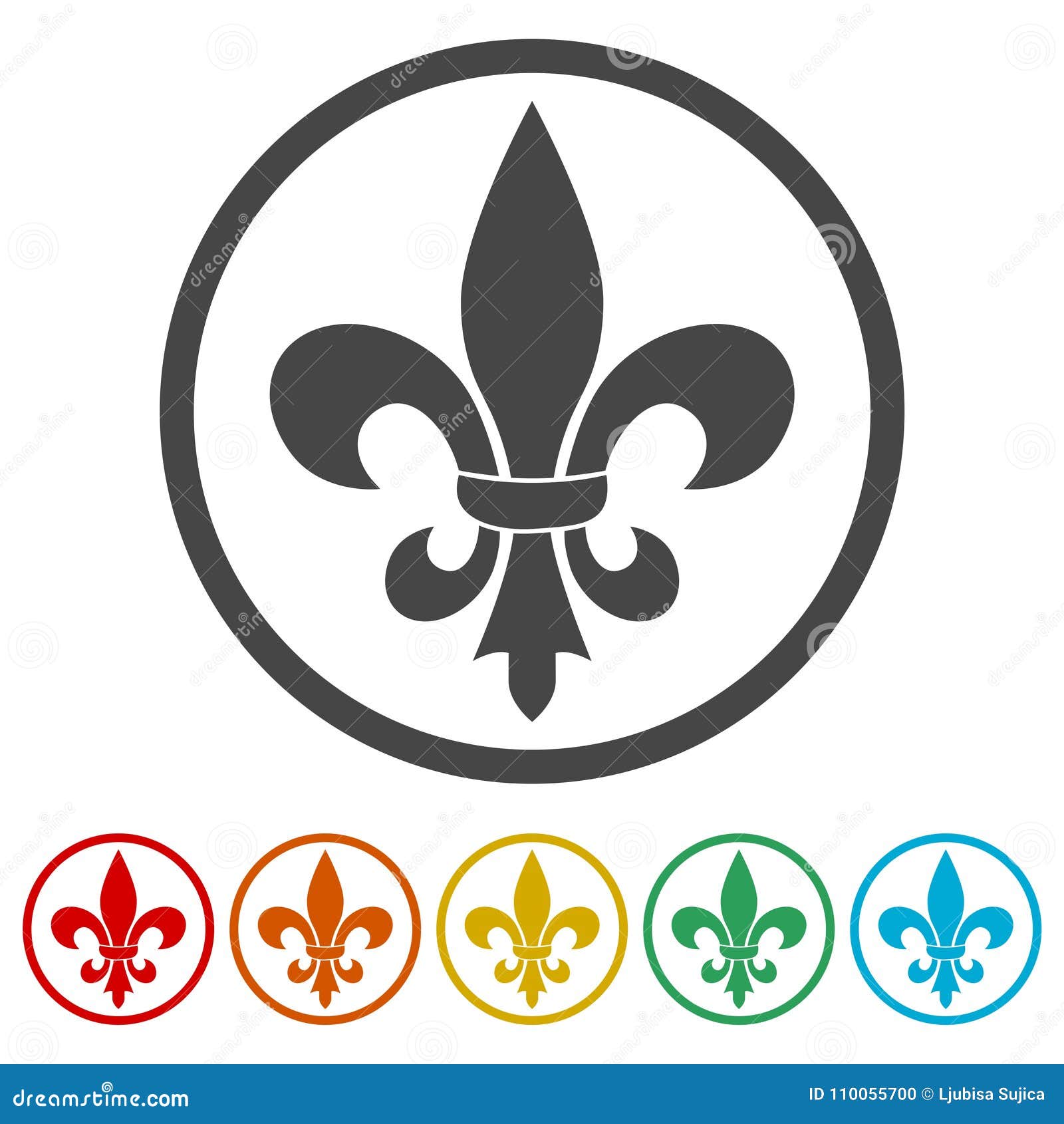 Fleur De Lis Icon Fleur De Lis Sign 6 Colors Included Stock Vector Illustration Of Medieval Emblem Fleur De Lis Icon Fleur De Lis Sign 6 Colors Included Stock Vector Illustration Of Medieval Emblem