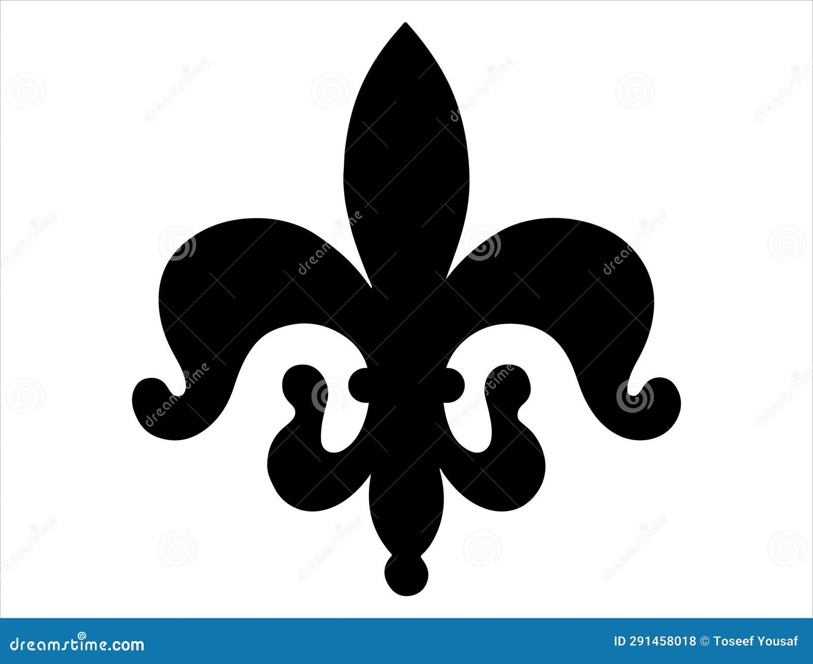 fleur de lis silhouette on white background
