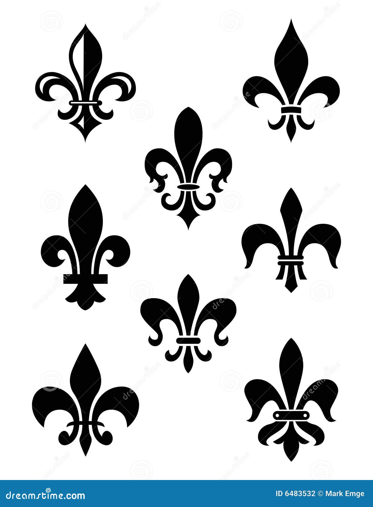 Fleur De Lis Vector 2 stock vector. Illustration of romanticism - 6483532