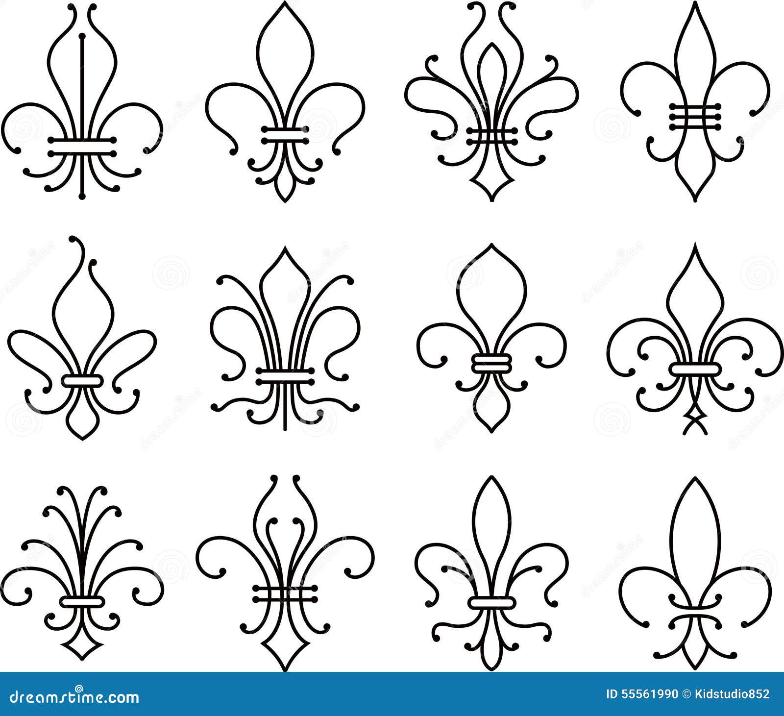 fleur de lys scroll s 