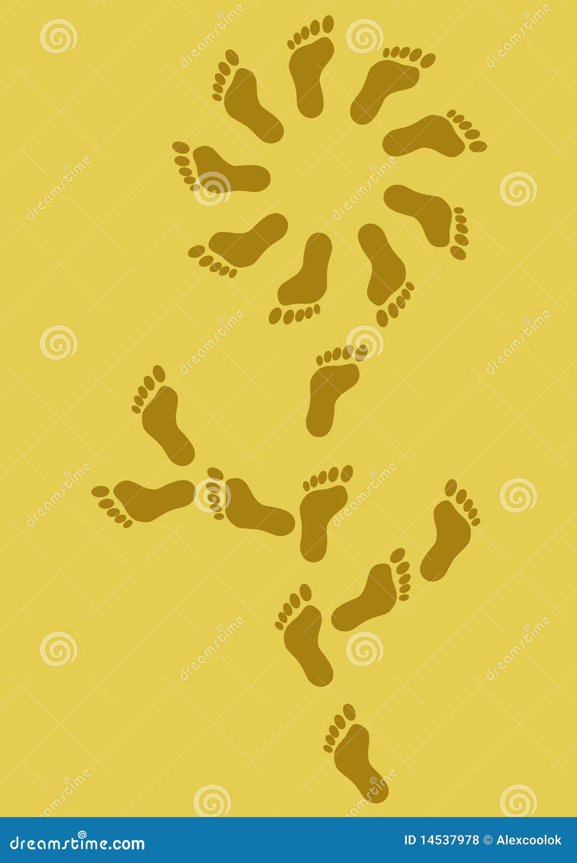 Fleur Des Traces Sur Le Sable Illustration de Vecteur Illustration du