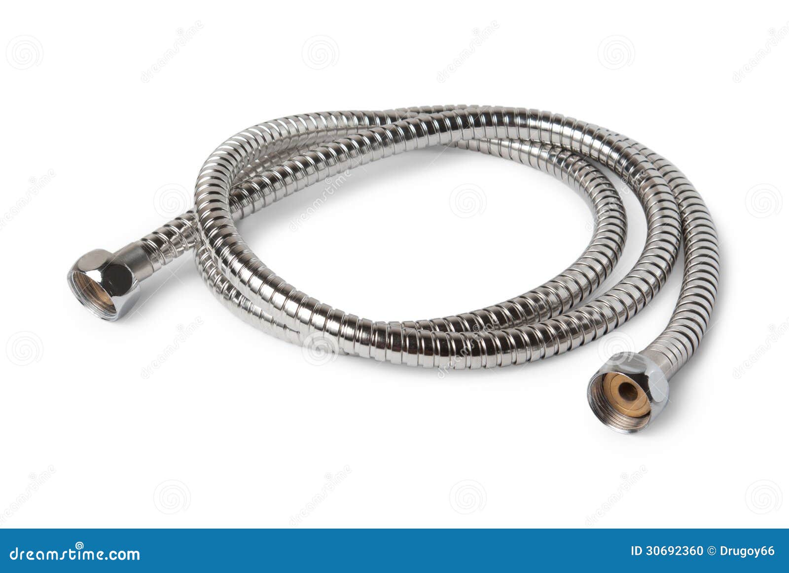 Flexible Chrome Tube stock photo. Image of white, silver 30692360