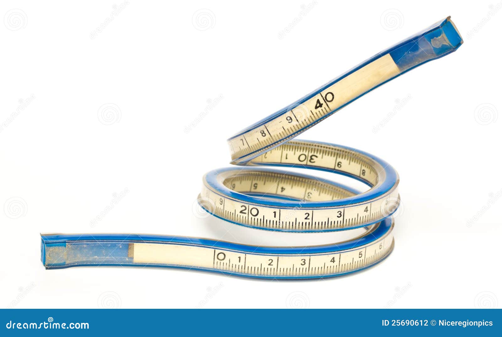 3d Rendering Of A Yellow Flexible Sewing Tape Measure In A