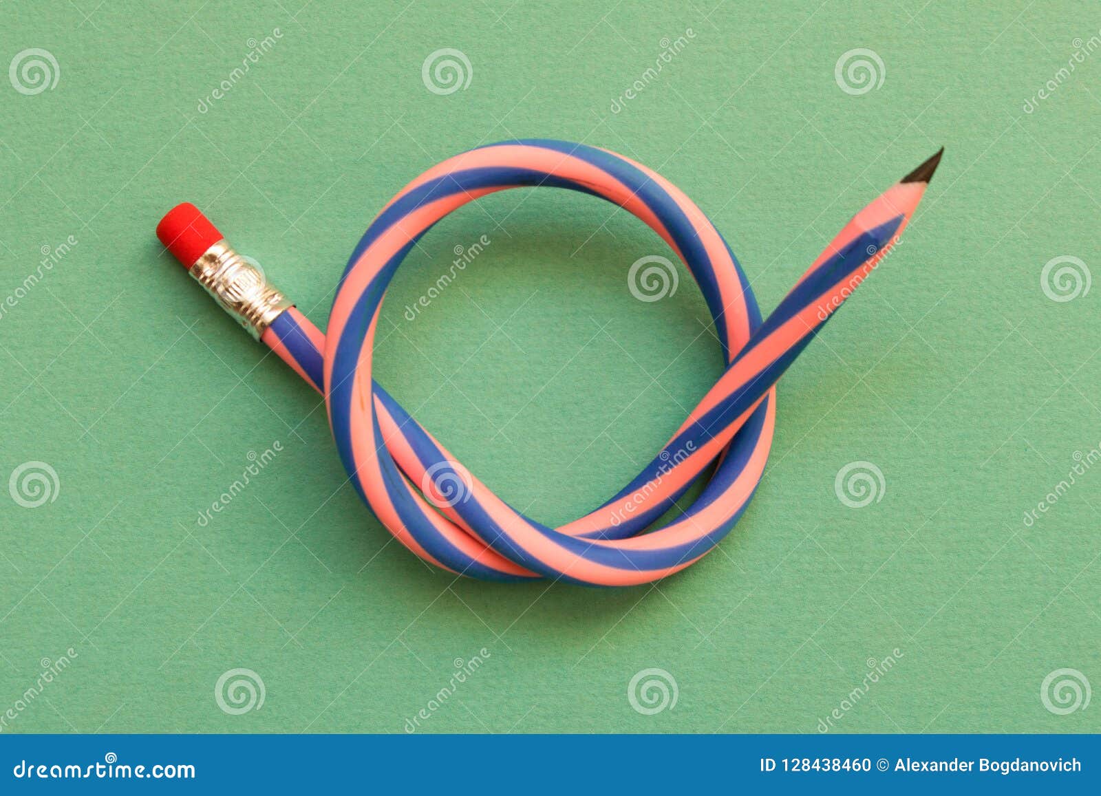 Flexible Pencil . Isolated On Light Background. Bending Pencil Stock ...