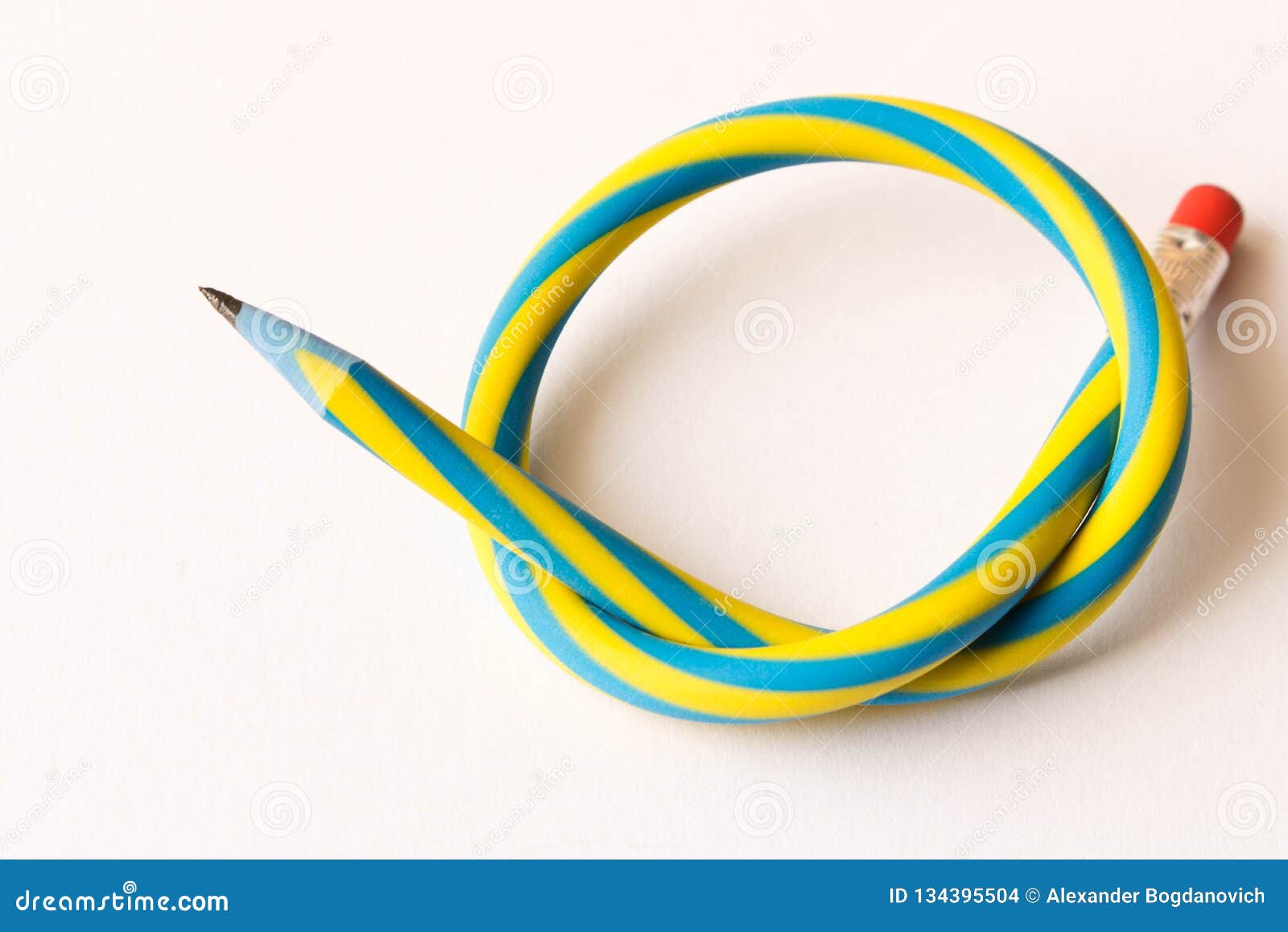 Flexible Pencil . Isolated On White Background. Bending Pencil Stock ...