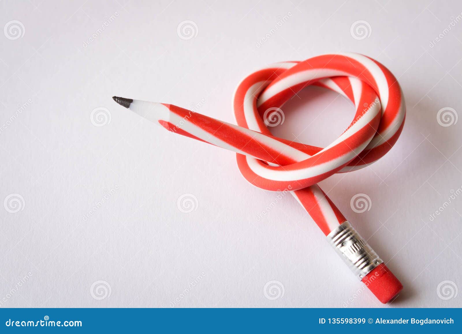 Flexible Pencil . On White Background. Bending Pencil Stock Image ...