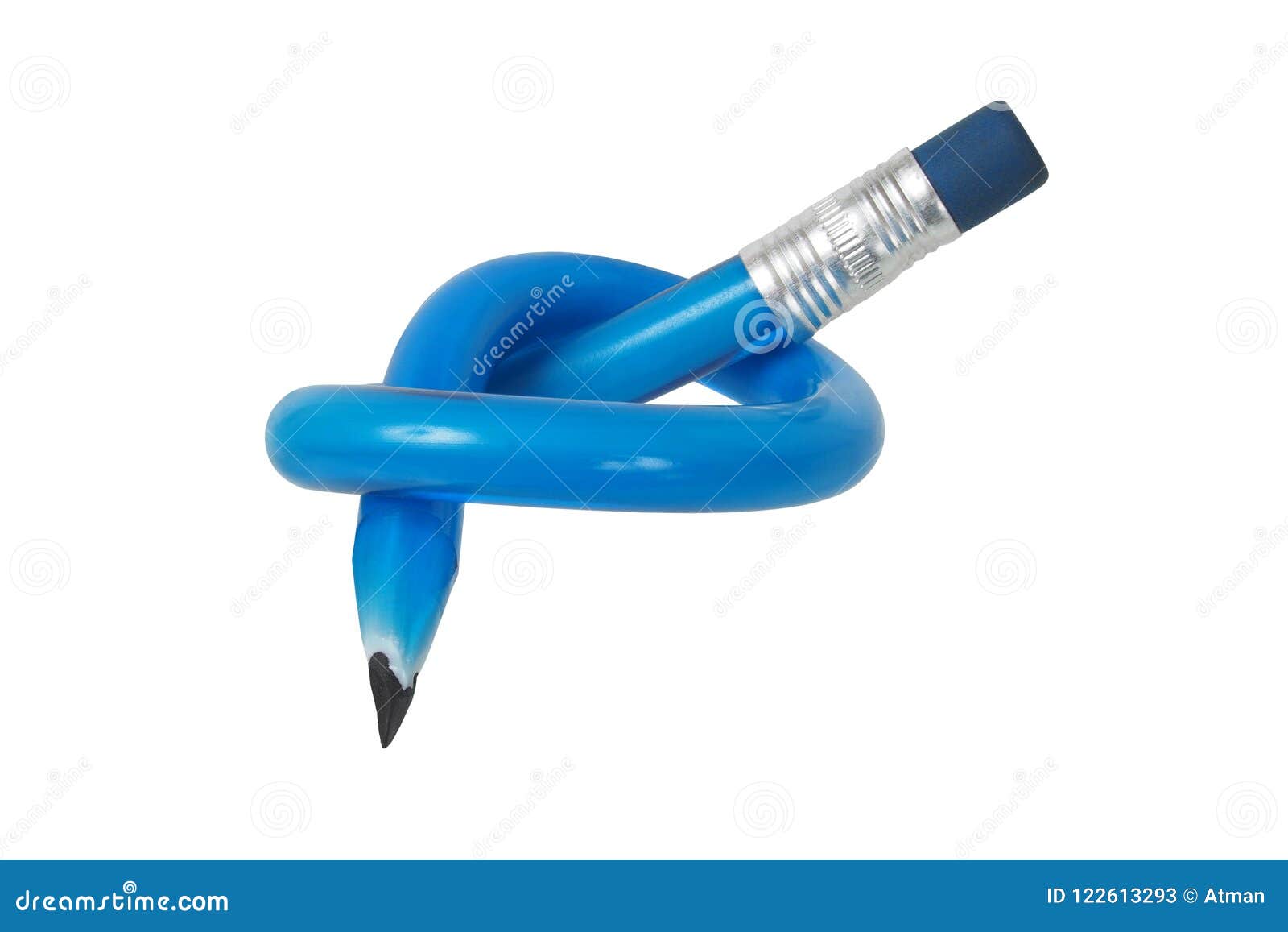 Flexible pencil on white stock image. Image of pastel - 122613293