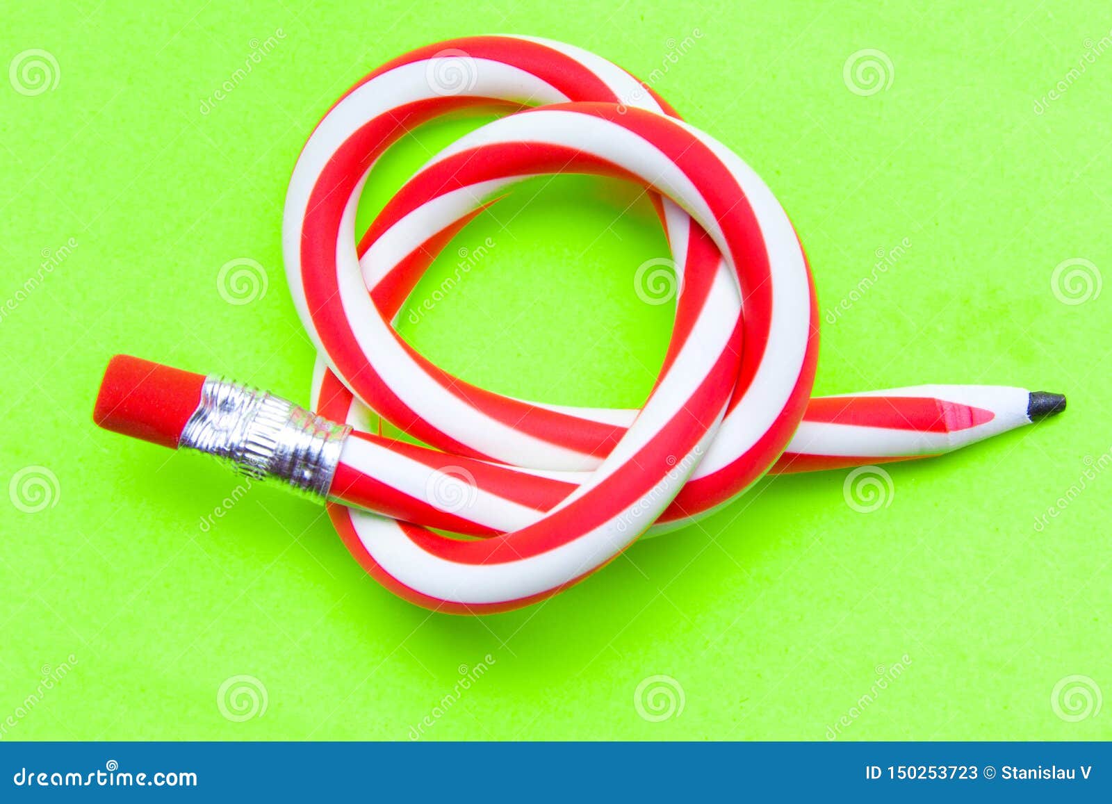 Flexible Pencil on a Yellow Background. Bent Pencils Two-color Stock Image  - Image of flexibility, back: 150253723