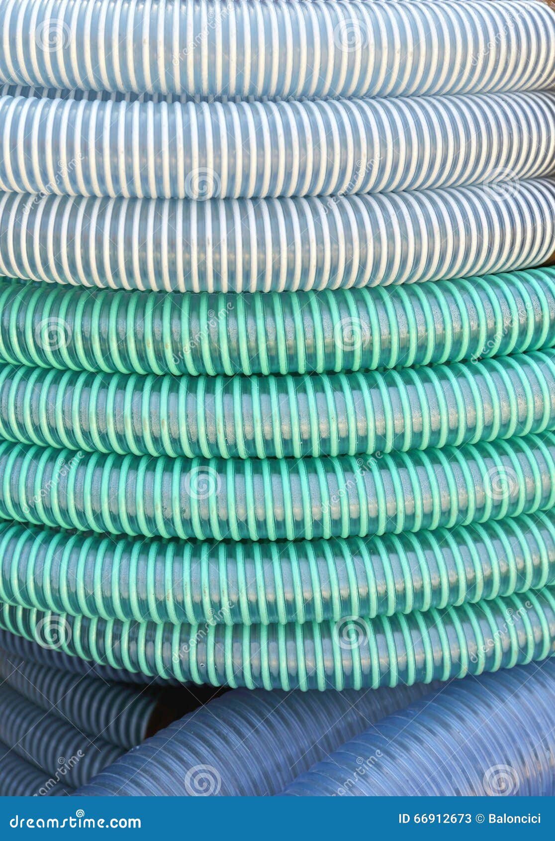 Flexible Plastic Pipes stock image. Image of equipment 66912673