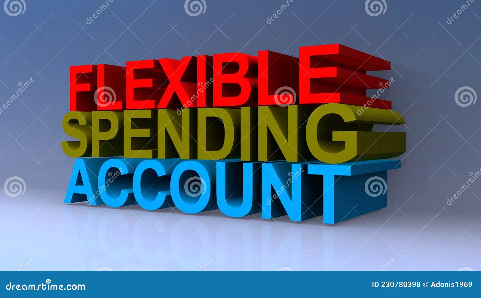 Flexible Spending Account on Blue Stock Illustration Illustration of