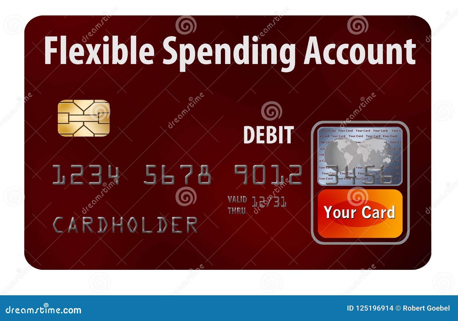 Flexible Spending Account FSA Debit Card. Stock ...