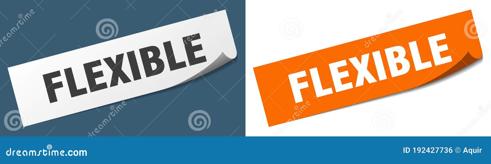 Flexible Sticker. Flexible Sign Set Stock Vector Illustration of