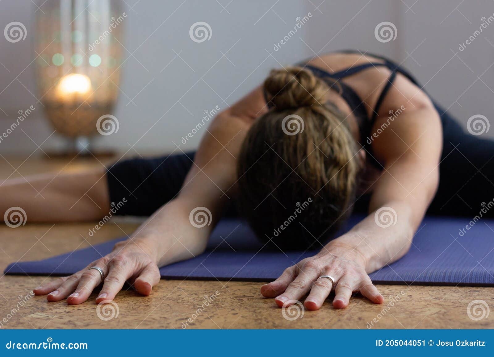 Flexible Woman Practices Ashtanga Yoga Upavistha Konasana Pose Stock Image  - Image of bend, pilates: 205044051