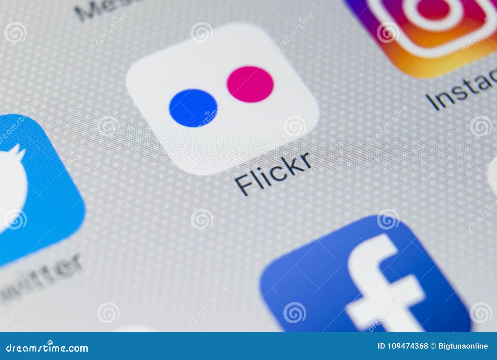 Flickr Application Icon On Apple IPhone 8 Smartphone ...