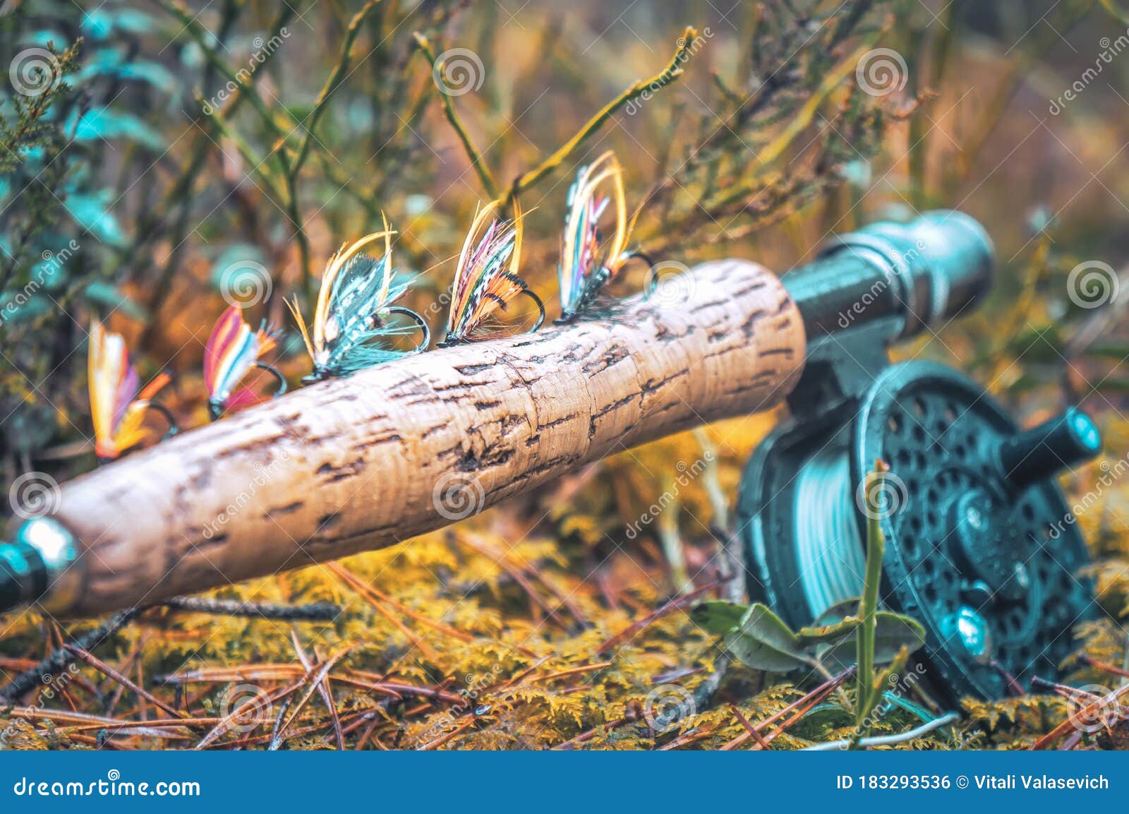 Flies for Salmon Fishing. Fly Fishing Gear Stock Photo Image of