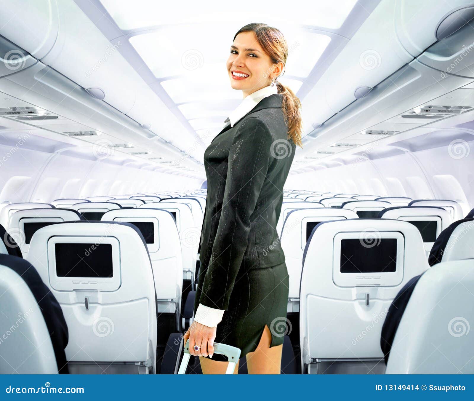 Flight attendant stock photo. Image of airplane, lady 13149414
