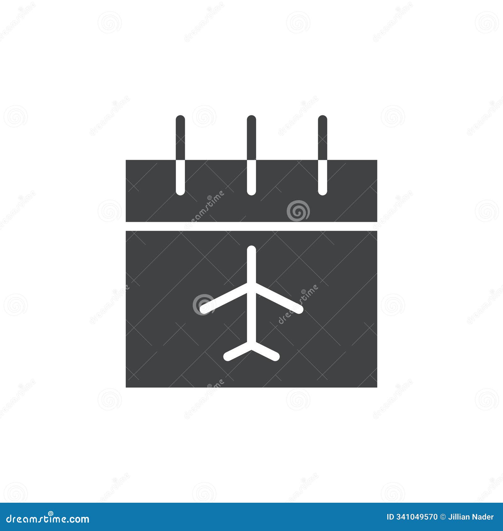 flight date icon flat and simple set 