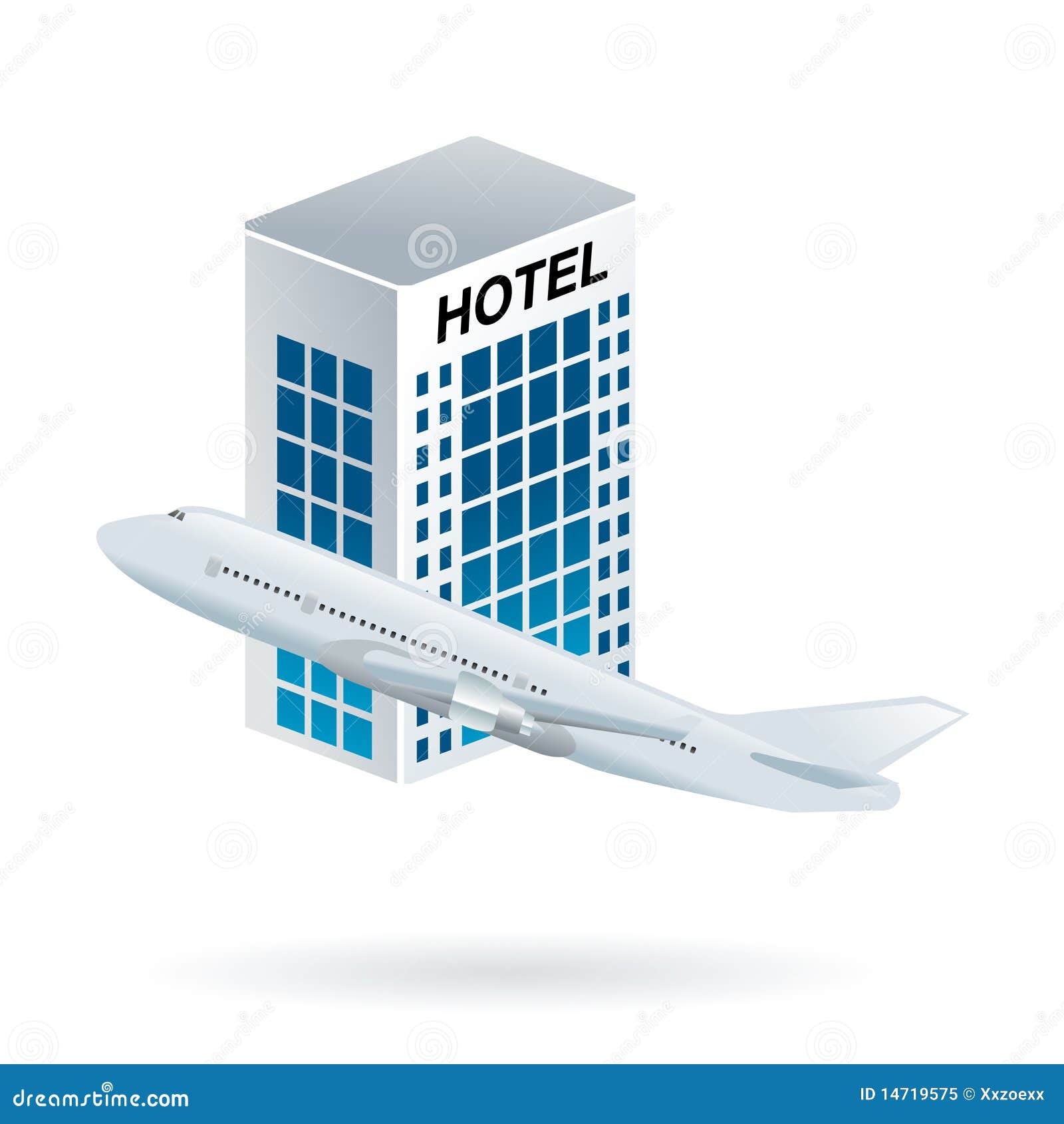 Flight And Hotel Travel Option Stock Vector - Illustration