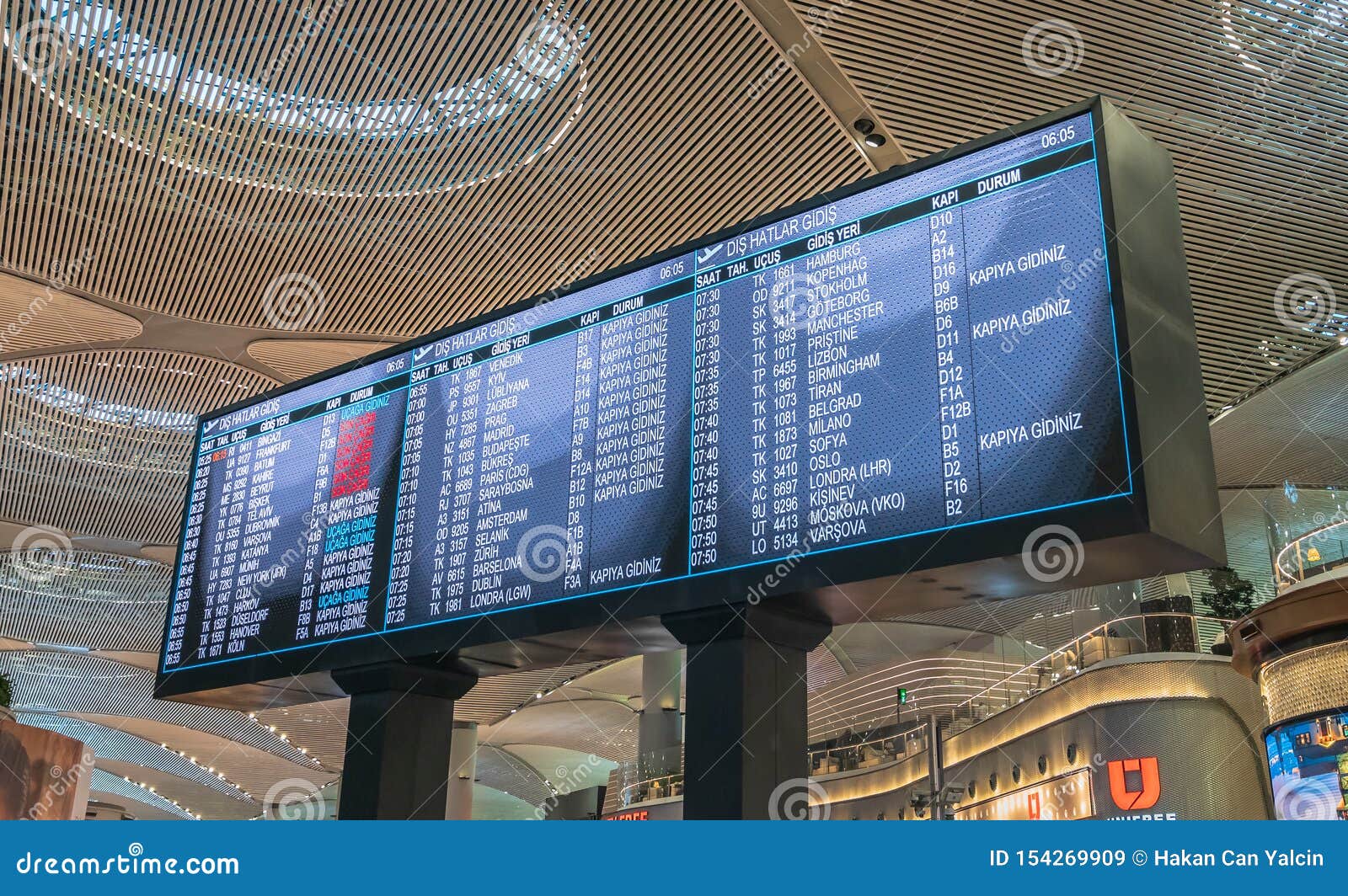 flight information display in new istanbul airport displaying the upcoming flights istanbul turkey editorial stock image image of digital departure 154269909