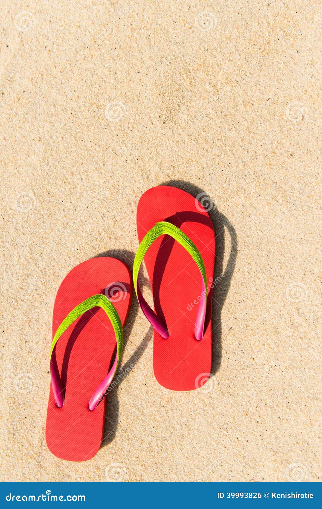 Flip flop on beach stock photo. Image of shoe, flip, casual - 39993826